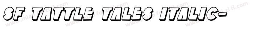 SF Tattle Tales Italic字体转换